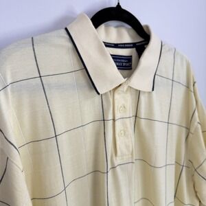 VINTAGE Fairway Sport Steve Stricker Polo Shirt Men XL Yellow Golf Print Y2K 90s